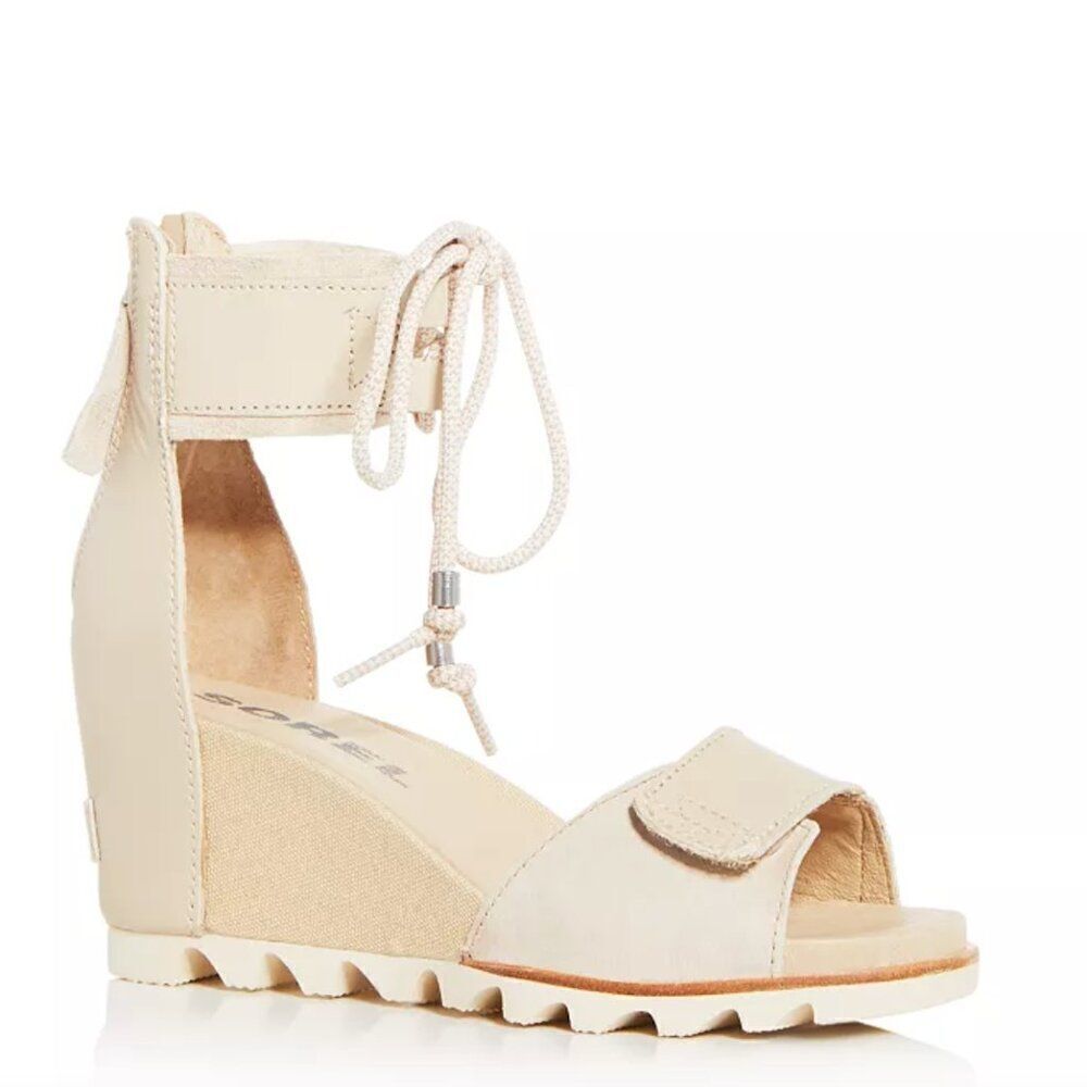Sorel Joanie Wedge Sandal Ankle Lace with Velcro Strap in Size 8 - Picture 1 of 16
